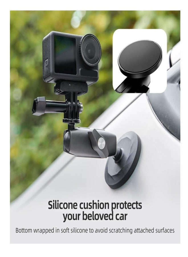ELFOG Aluminum Alloy Magnetic Base Camera Mount for Go pro Hero,Action 4, Insta-360 ONE X3 X2, Mobile Phone(Mobile Holder Not Included) - Image 4