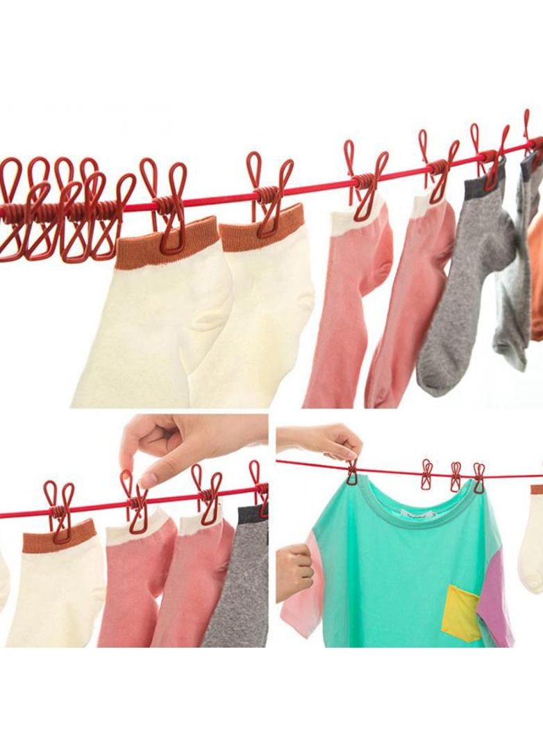 حبل غسيل قابل للسحب للأماكن الخارجية (أسود) - Image 5