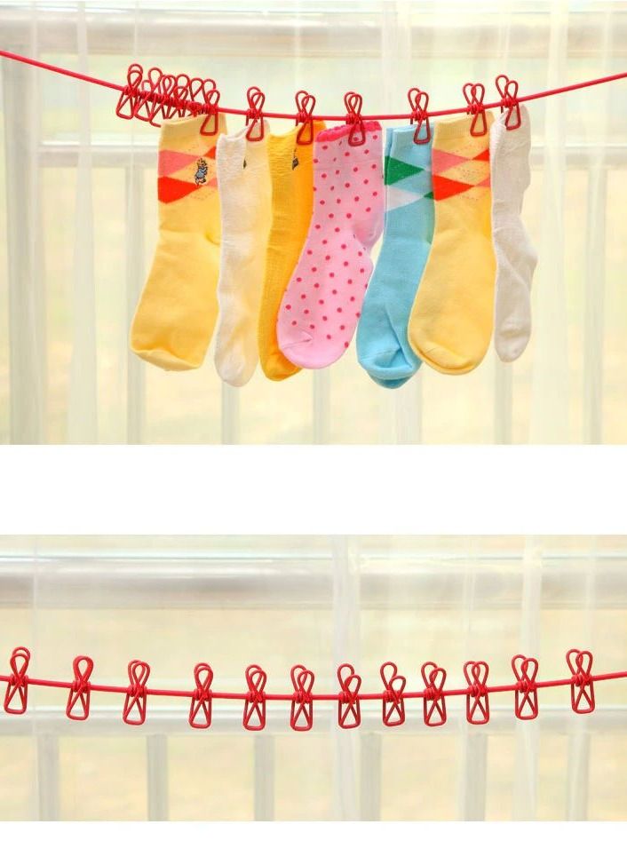 حبل غسيل قابل للسحب للأماكن الخارجية (أسود) - Image 3