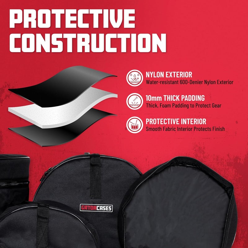 Gator Cases GP-FUSION16 Padded Drum Bag Set - Image 3