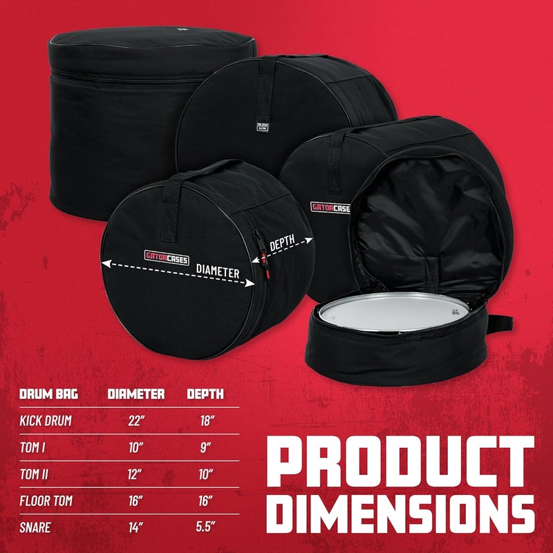 Gator Cases GP-FUSION16 Padded Drum Bag Set - Image 5