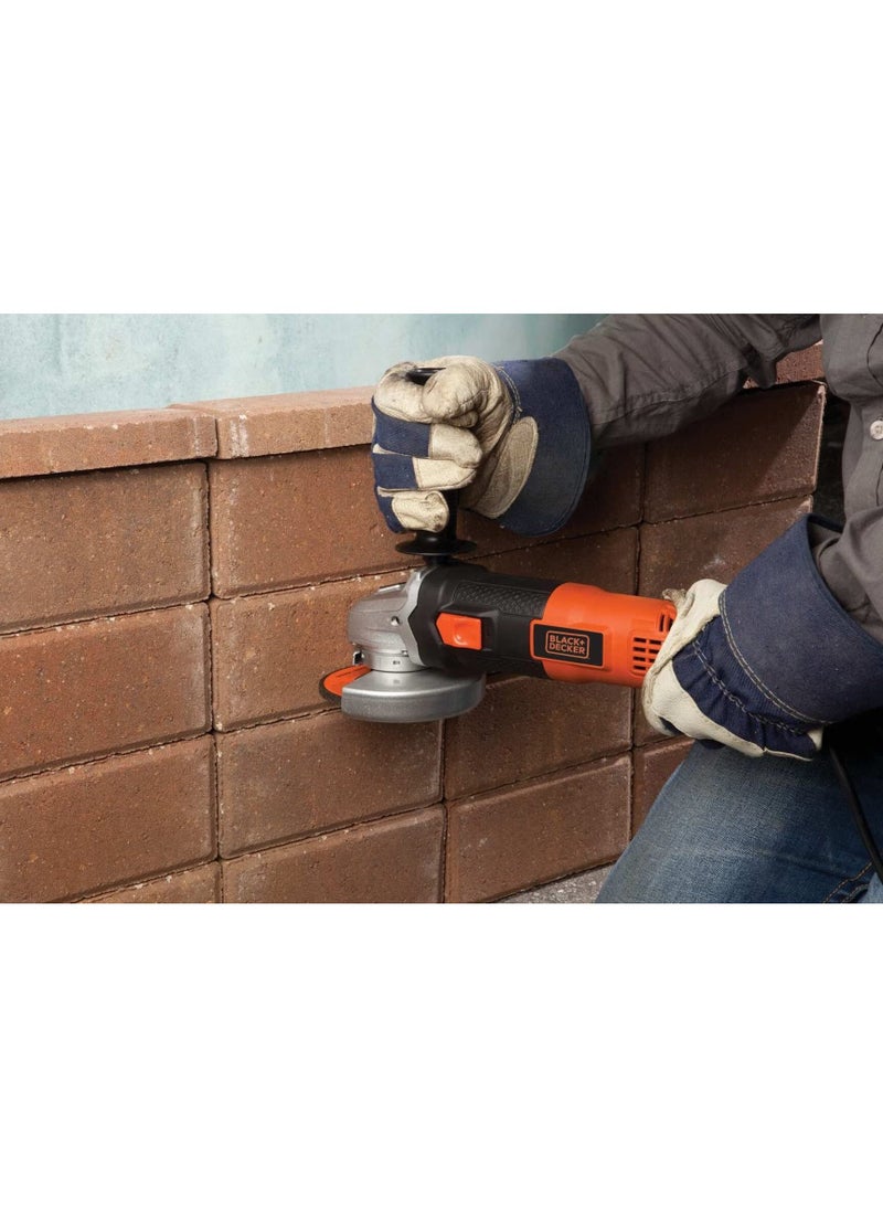 BLACK+DECKER - 820W 115Mm Small Angle Grinder For Metal Grinding And Cutting Orange/Black G720P B5 2 Years - Image 1