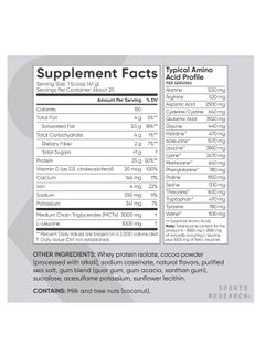 SPORTS RESEARCH SR Whey Protein Isolate Protein Powder Dutch Chocolate 1.03kg 2.26lbs  - Image 5