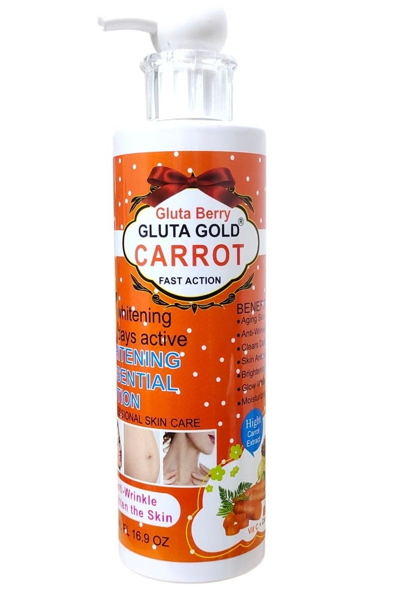Gluta Carrot Fast Action Whitening Essential Lotion 500 ML - Image 1