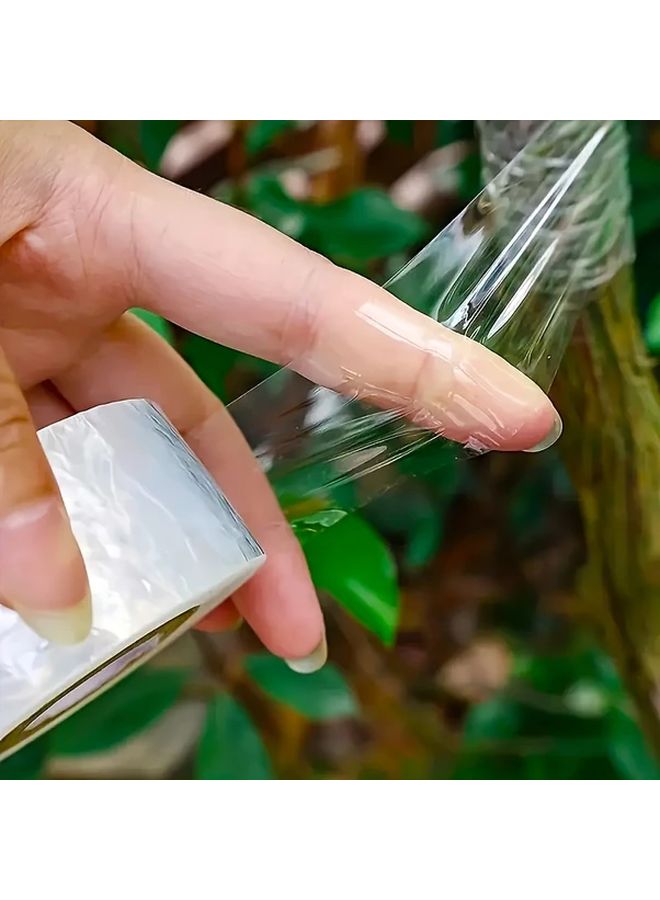 Transparent Plant Grafting Tape 1 Roll 1 97 Inch X 7874 02 Inch Self Adhesive Gardening Wrap - Image 5