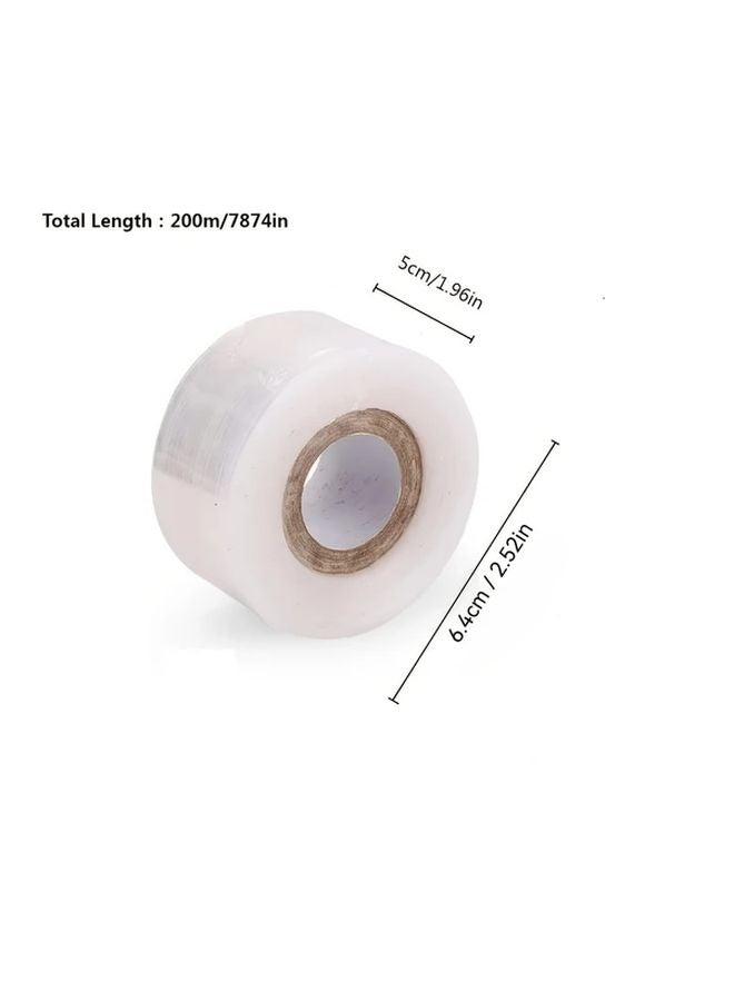 Transparent Plant Grafting Tape 1 Roll 1 97 Inch X 7874 02 Inch Self Adhesive Gardening Wrap - Image 1