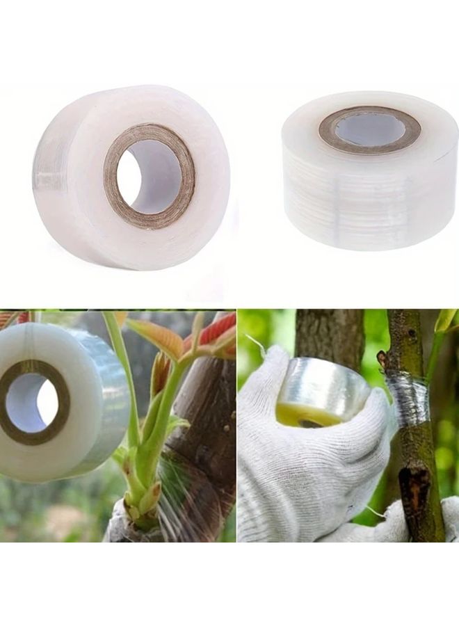 Transparent Plant Grafting Tape 1 Roll 1 97 Inch X 7874 02 Inch Self Adhesive Gardening Wrap - Image 4