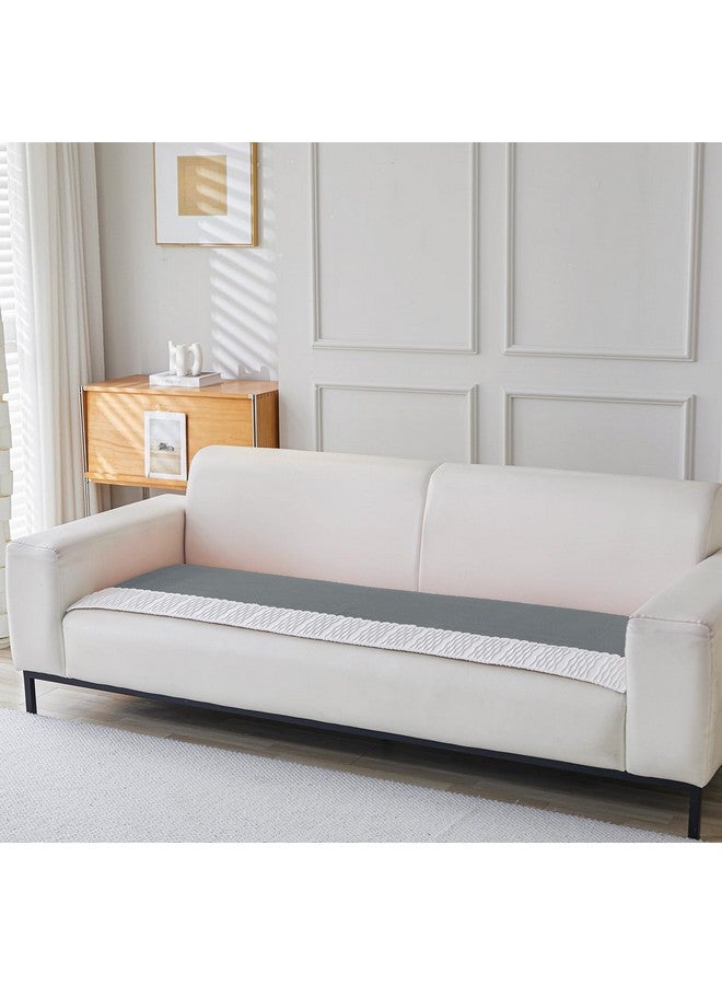 House of Quirk Sofa Covers Corduroy French Style Sofa Furniture Protector 1/2/3/4 Seater Sofa Cover Anti-Slip Sofa Slipcover (Four Seater, Grey, 70x210cm) - Image 1