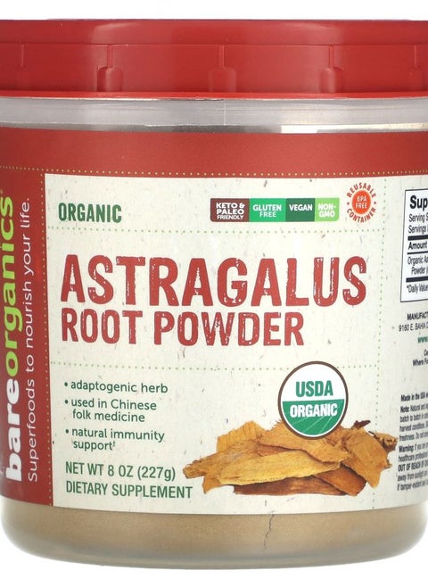 Organic Astragalus Root Powder 8 oz (227 g)