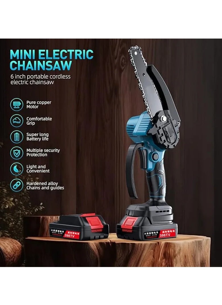 AROAQ Mini Cordless Electric Chainsaw with Rechargeable Battery Brushless Handheld Design for Outdoor Logging and Industrial Use  - Image 2