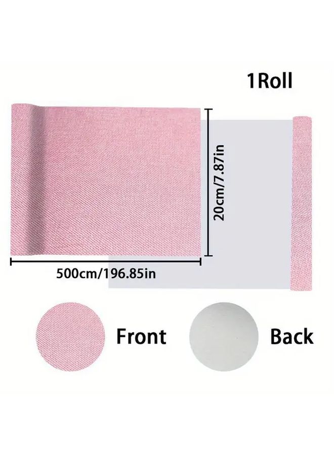 Linen Book Wrapping Cloth 7.87x196.85 Inch Deep Chestnut Brown Scratch Resistant Protective Cover - Image 2