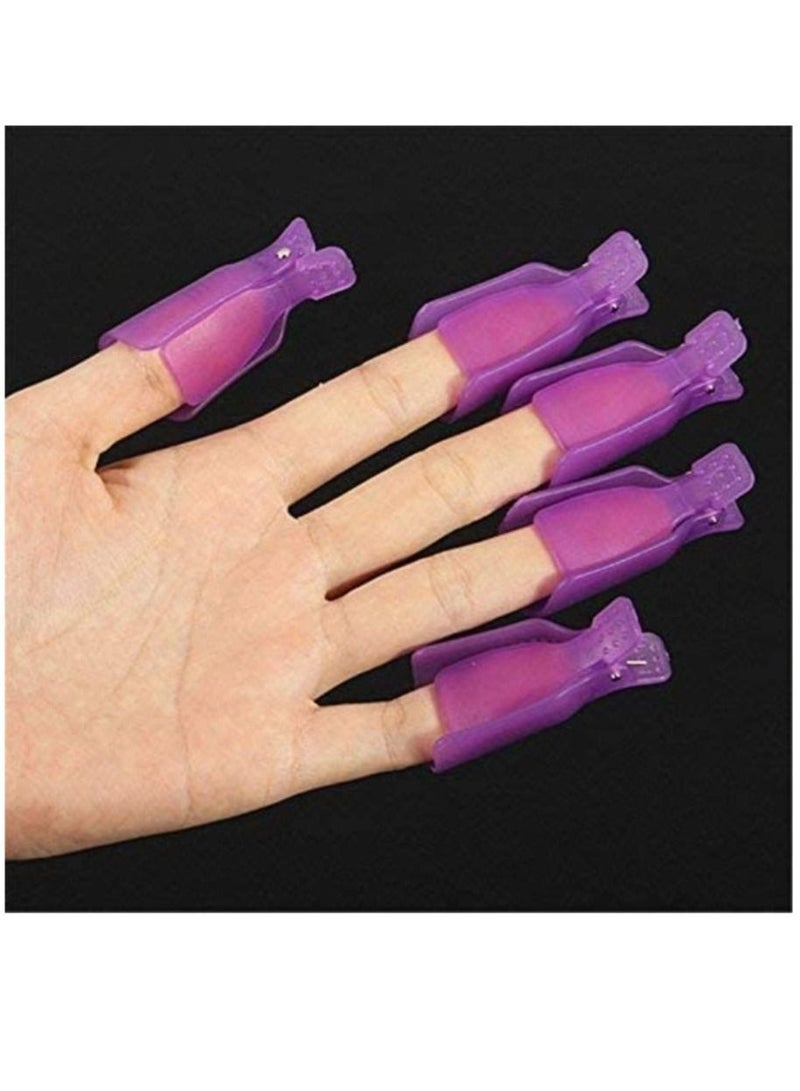 Kanza 20 Pieces Nail Polish Remover Clips Manicure tool for unloading supplies Soak Off Cap Nail Art Cleaner Wrap Manicure Tool Reusable & User Friendly For Women  - Image 5