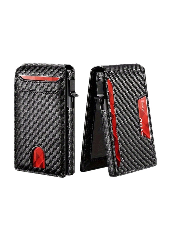 Bukela Wallet for Men Slim RFID Blocking Leather Credit Card Holder Wallet for 14 Cards, Bifold Minimalist Thin Wallet with 2 ID Windows & Cash Slot, Front Pockt Carteras Para Hombres, Birthday Gifts for Men - Image 5