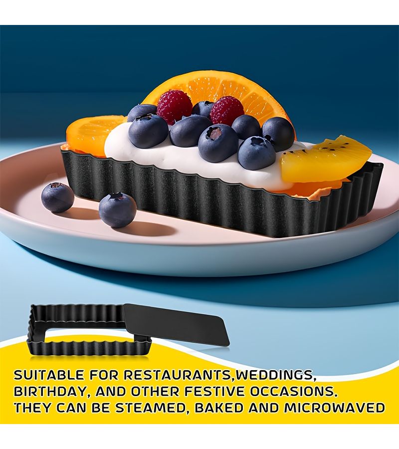 Mini Pie Baking Trays 5pcs Cake Molds Bottom Detachable Bread Pans - Image 5
