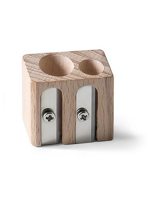 | Double Pencil Sharpener (Small & Large Hole) - For Regular Or Jumbo Graphite & Colored Pencils - Mini, Manual, Hand-Held Sharpener (Works With Koala Tools Bear Claw Pencils)