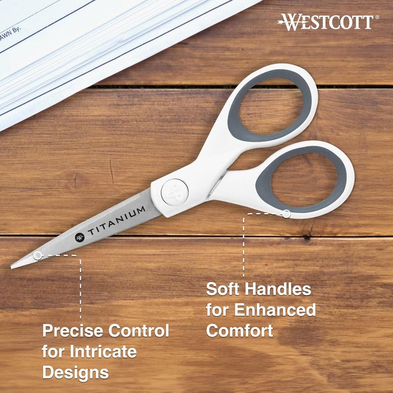 Westcott مقص قماش صغير 5" مع شفرات مغطاة بالتيتانيوم - مثالي للحرف، الخياطة، وأكثر - Image 2