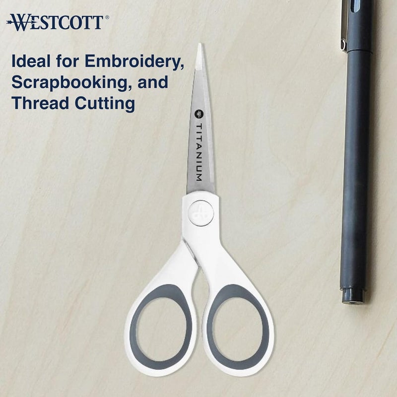 Westcott مقص قماش صغير 5" مع شفرات مغطاة بالتيتانيوم - مثالي للحرف، الخياطة، وأكثر - Image 3