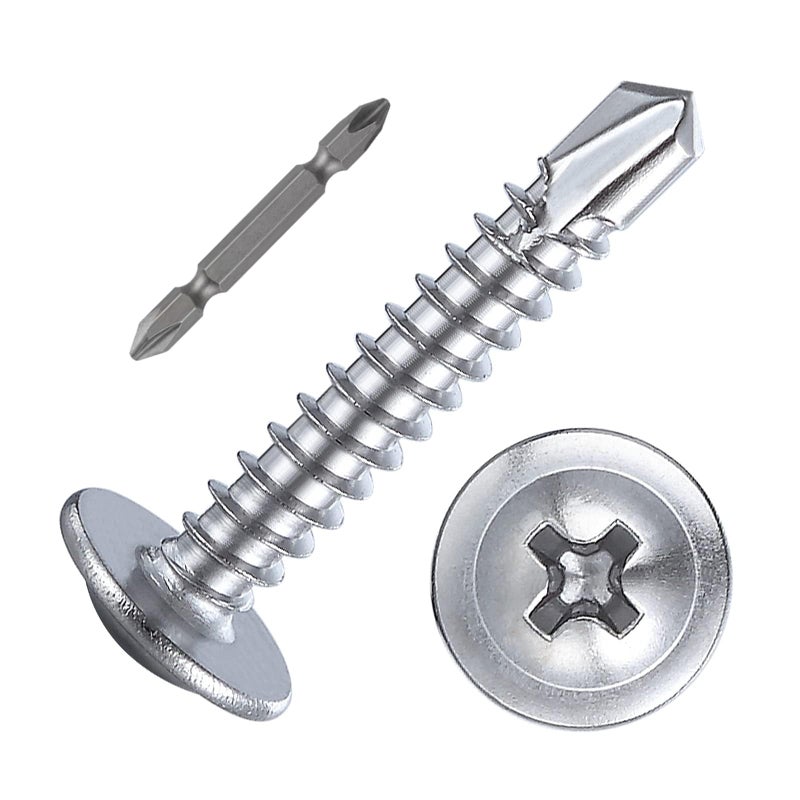 Wensilonï¼ˆ200pcsï¼‰#8Ã—1â€for Sheet Metal Self-Tapping Screws 410 Stainless Steel Truss Head High-Strength Quick Tapping Screws - Image 1
