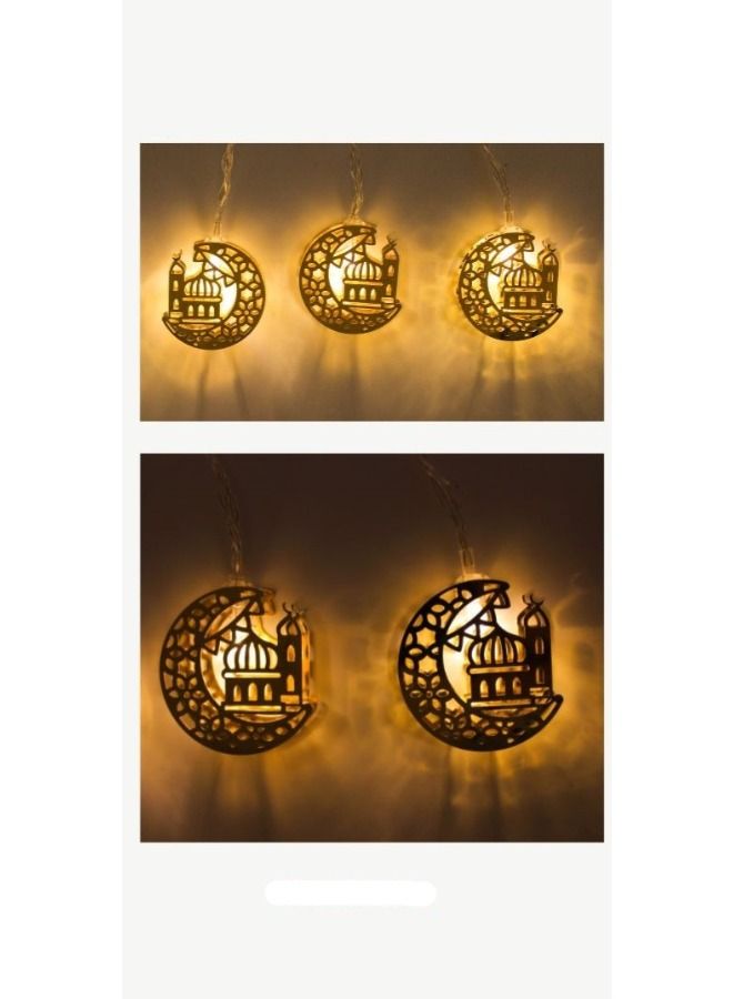 ACLIX Eid Mubarak Ramadan Decorations  Moon and Star LED String Lights for Islamic Events Muslim Parties and Home Decor - Image 2