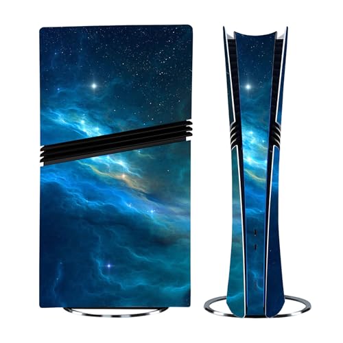 CXWITHY Skin Sticker for PS5 Pro Digital Edition, Protective Vinyl Decal Cover Wrap for Game Console Controller (Blue) - Image 2