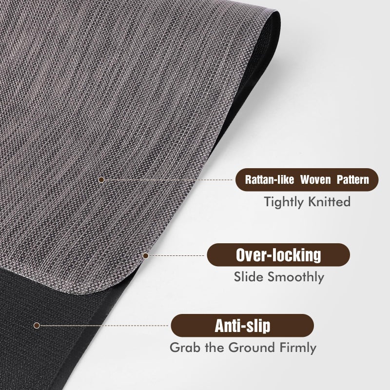 Blvornl Office Chair Mat for Hardwood Floor, 36" x 48" Desk Computer Chair Mat for Hard Wood and Tile Floor, Large Anti-Slip Hard Floor Protector Rolling Chair Mat, PVC Mat Desk Rug for Office Home - Image 2