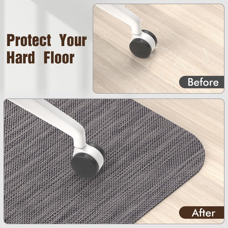 Blvornl Office Chair Mat for Hardwood Floor, 36" x 48" Desk Computer Chair Mat for Hard Wood and Tile Floor, Large Anti-Slip Hard Floor Protector Rolling Chair Mat, PVC Mat Desk Rug for Office Home - Image 3