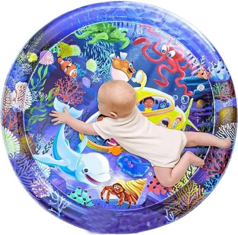 TOYS-EGYPT Baby Water Mattress متوافق مع Sleeping Beach or Home Soft Photo and Stereoscopic Baby Center Air Mattress High Quality Material (Large Round)