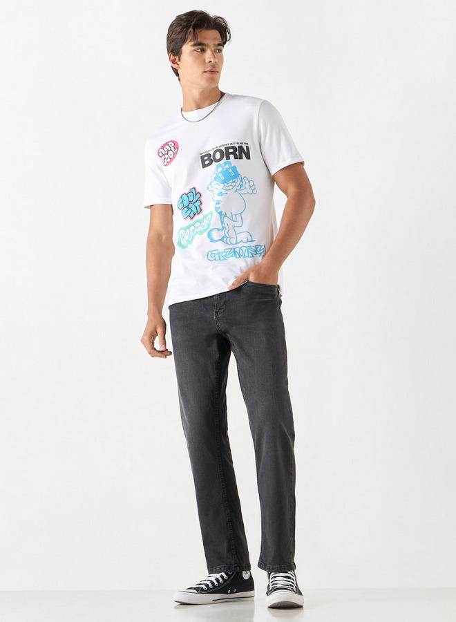 اس بي كاركترز تيشيرت بياقة ضيّقة وأكمام قصيرة وطبعات - Image 2