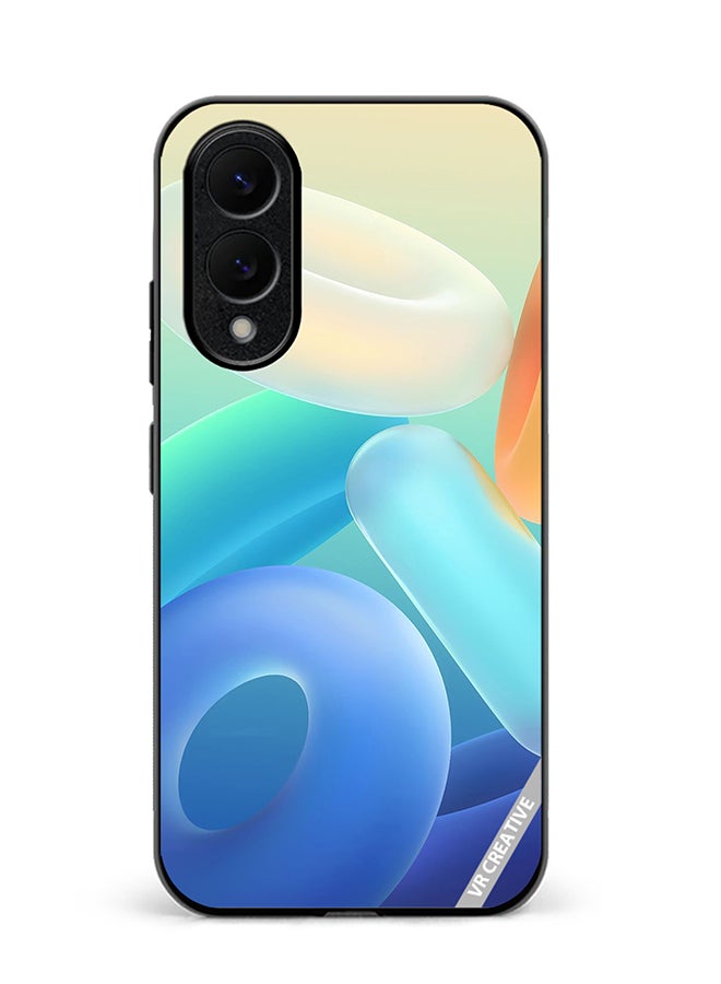 VR CREATIVE Protective Case Cover For Samsung Galaxy S25 Edge Rings Design Multicolour