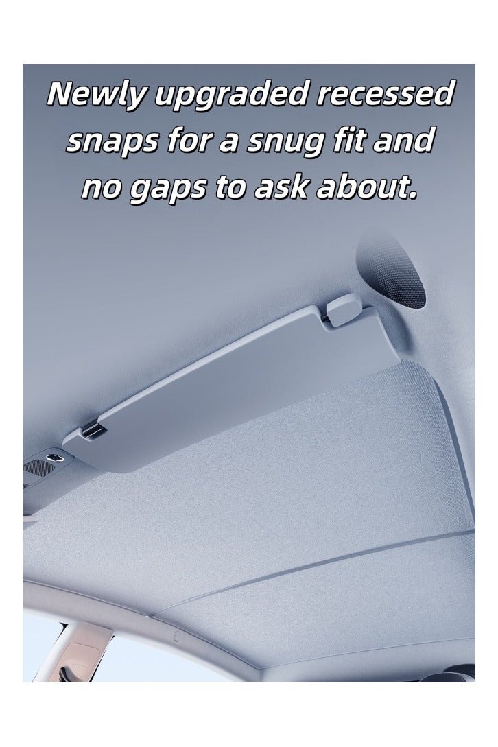 Lesha Tesla 3 Accessories Heat Insulation Foldable Glass Sunroof Cover for Model 3  2023-2025, 2PCS,2023-2025  Tesla Model 3 New Sunshade Roof [No Gaps, No-Sagging] - Image 2