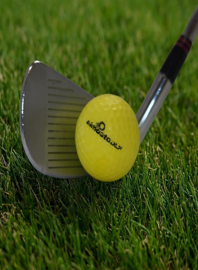 Almost Best Practice Golf Balls on The Planet. Perfect for Golf Training. Solid Contact for Great Feedback. Limited Flight for Backyard use. Safe for Indoors. by AlmostGolf (10 Pack Yellow) - Image 4