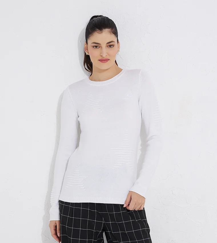 BEVERLY HILLS POLO CLUB Beverly Hills Polo Club Women's Cable Knit Woollen Pullover
