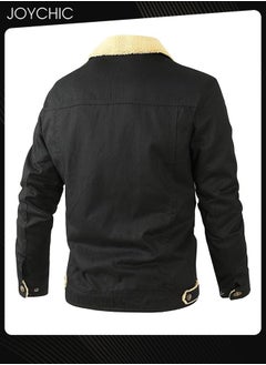 NIBEMINENT New Style Men Casual Jackets Autumn and Winter Cotton Warm Windproof Outwear Black  - Image 2