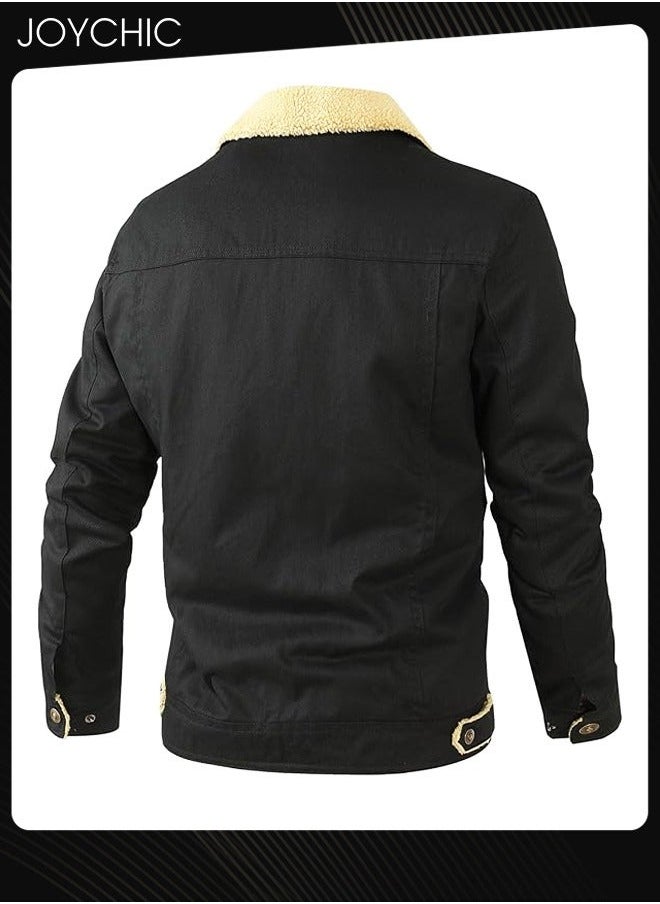 NIBEMINENT New Style Men Casual Jackets Autumn and Winter Cotton Warm Windproof Outwear Black  - Image 2