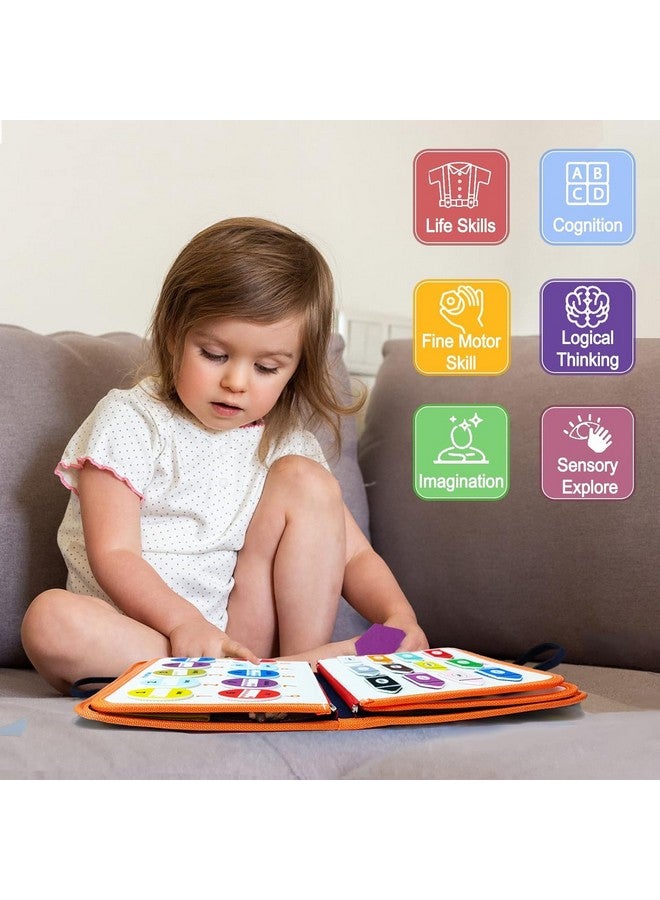 KolorFish Busy Board for Toddlers,Montessori Toys for Boys Girls 1 2 3 Year Old,Early Educational Activity Baby Sensory Toy,Autism Busy Book Travel Toys for Kids 3 4 5 6 7 Year Old (Animal),multicolor - Image 3