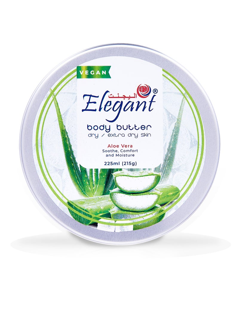 Elegant Aloe Vera Body Butter, 225ML For Dry Skin, Vegan and Cruelty Free - Image 1