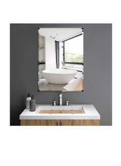 CityRiya-Long Bathroom Mirror Vanity Makeup Mirror Wall Mounted Frameless Rectangular Mirror for Bathroom Vanity Bedroom Dressing Table Vertical or Horizontal Hanging (70 * 90cm, Clear)  - Image 1