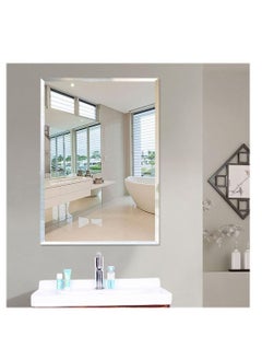 CityRiya-Long Bathroom Mirror Vanity Makeup Mirror Wall Mounted Frameless Rectangular Mirror for Bathroom Vanity Bedroom Dressing Table Vertical or Horizontal Hanging (70 * 90cm, Clear)  - Image 3