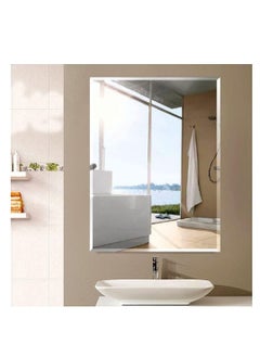 CityRiya-Long Bathroom Mirror Vanity Makeup Mirror Wall Mounted Frameless Rectangular Mirror for Bathroom Vanity Bedroom Dressing Table Vertical or Horizontal Hanging (70 * 90cm, Clear)  - Image 4