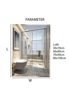 CityRiya-Long Bathroom Mirror Vanity Makeup Mirror Wall Mounted Frameless Rectangular Mirror for Bathroom Vanity Bedroom Dressing Table Vertical or Horizontal Hanging (70 * 90cm, Clear)  - Image 2