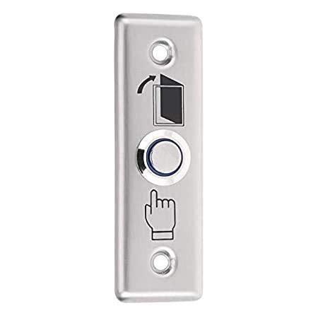 Team Office Stainless Steel Door Exit Push Button Switch – Square Panel, NO/NC Contact, Release Button for RFID Access Control System - Image 1