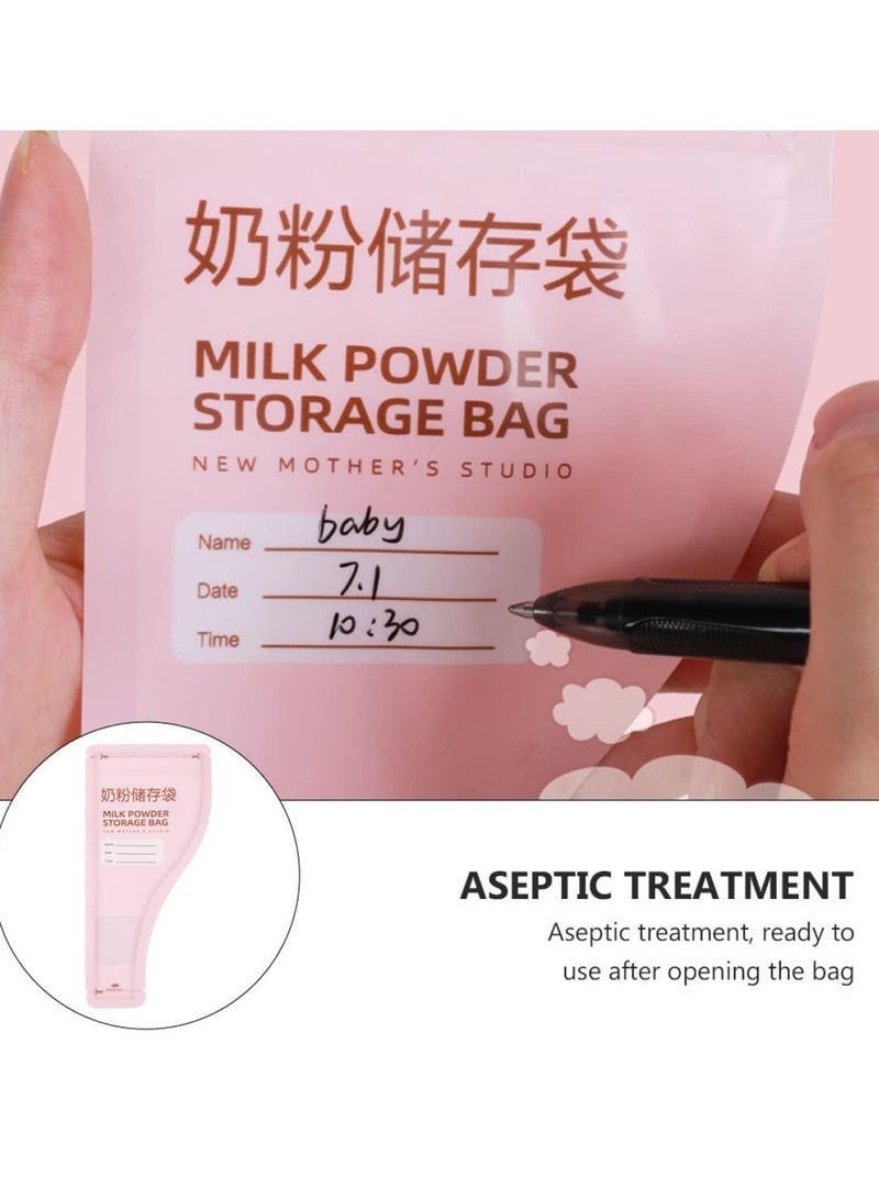 SOLARAE Portable Milk Powder Storage Bag, Outdoor Fresh Keeping Home Pouch Supplies Preservation Powder Milk Freezer Pouches Sealed for Long Storage Formula Disposable Container Breast Term Breastmilk 30pcs - Image 2