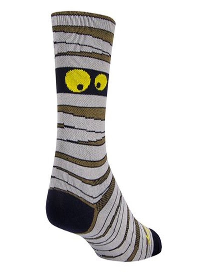 SockGuy, Mummy, Sporty and Stylish, Halloween Crew Sock, 6 Inches - Small/Medium
