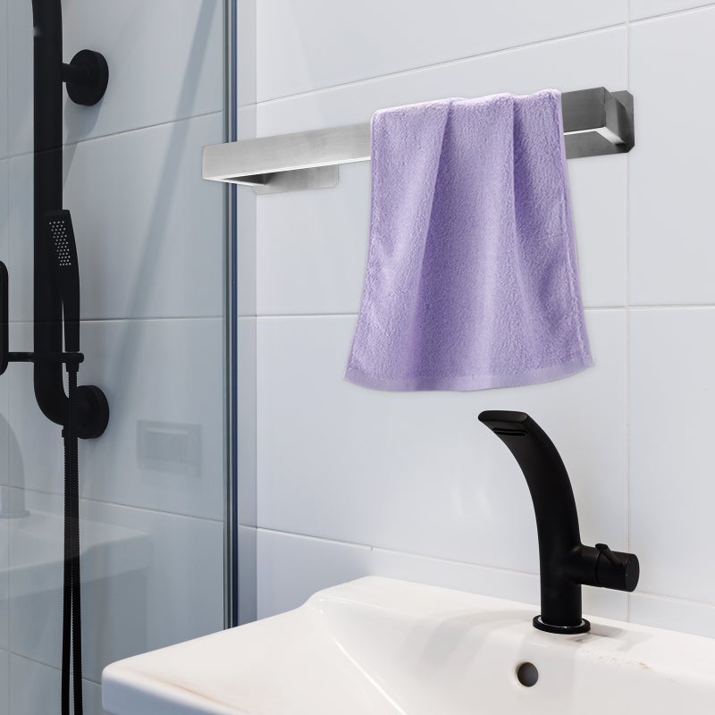 Self Adhesive Bathroom Towel Stainless Steel Wall Towel Rack Rag Holder - Image 3