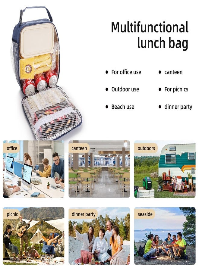 Lovoeo Lunch box Lunch bag for men women Insulated Lunchbox Lunch bags for Work Picnic Travel (Navy blue) - Image 5