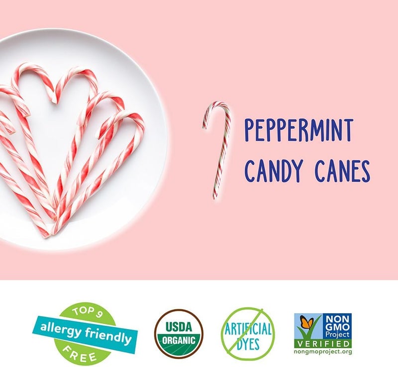 YumEarth Organic Candy Canes - Individually Wrapped Full Size Peppermint Candy Canes - Allergy Friendly, Non GMO, Gluten Free, Vegan - 10 Count (Pack of 1) - Image 4
