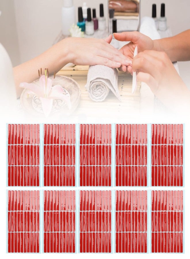 YUYTE Nail Art Mounting Tape, 10 Sheet Transparent Adhesive Tape for Nail Tip Display, Home and Salon Use - Image 1