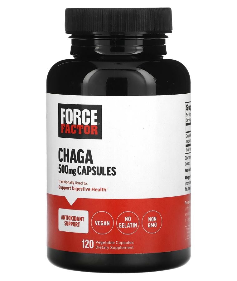 Force Factor Chaga 500 mg 120 Vegetable Capsules