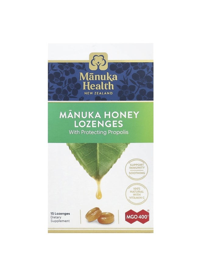 Manuka health Manuka Health, Manuka Honey Lozenges, Propolis, 15 Lozenges  - Image 1