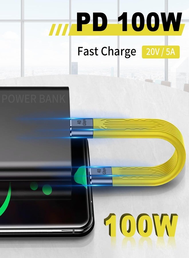 Duttek Short USB C to USB C Cable 5Inch, 40Gbps, 8K@60HZ Video,100W PD and Data Sync, Type C to Type C Male to Male Cable Compatible with Thunderbolt 3 Interface, MacBook, External SSD - Image 2